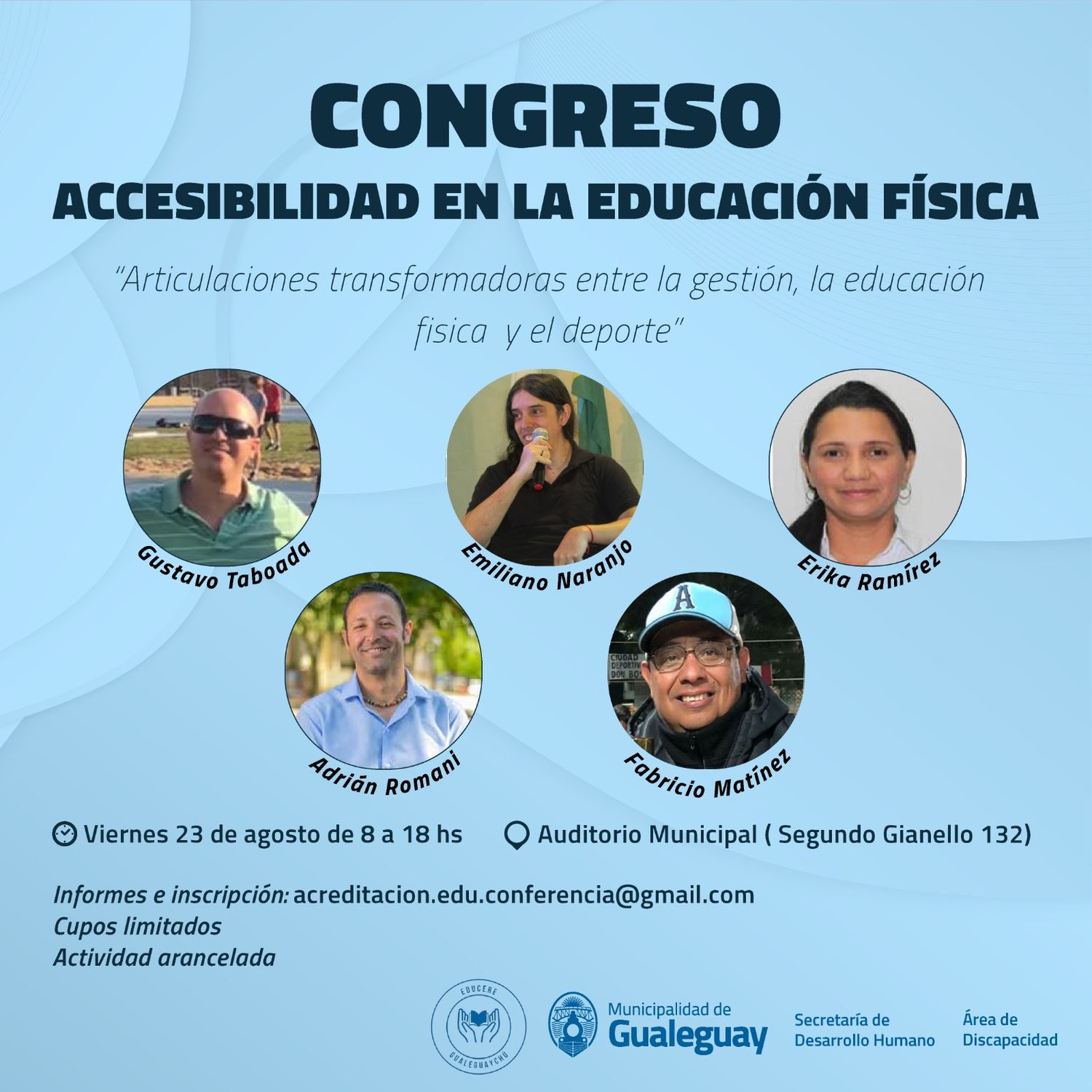 Mañana se realizará el Congreso de accesibilidad en la Educación Física