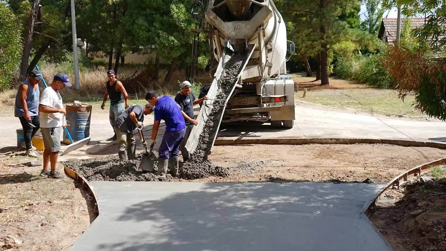 Trabajo municipal. Recambio de losas de hormigón