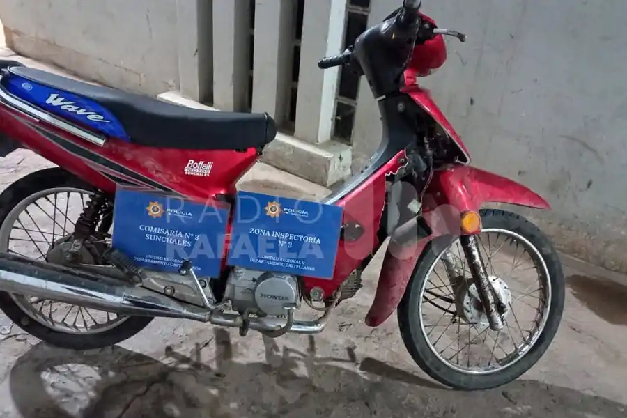 Sunchales: hallaron y secuestraron una moto que había sido robada