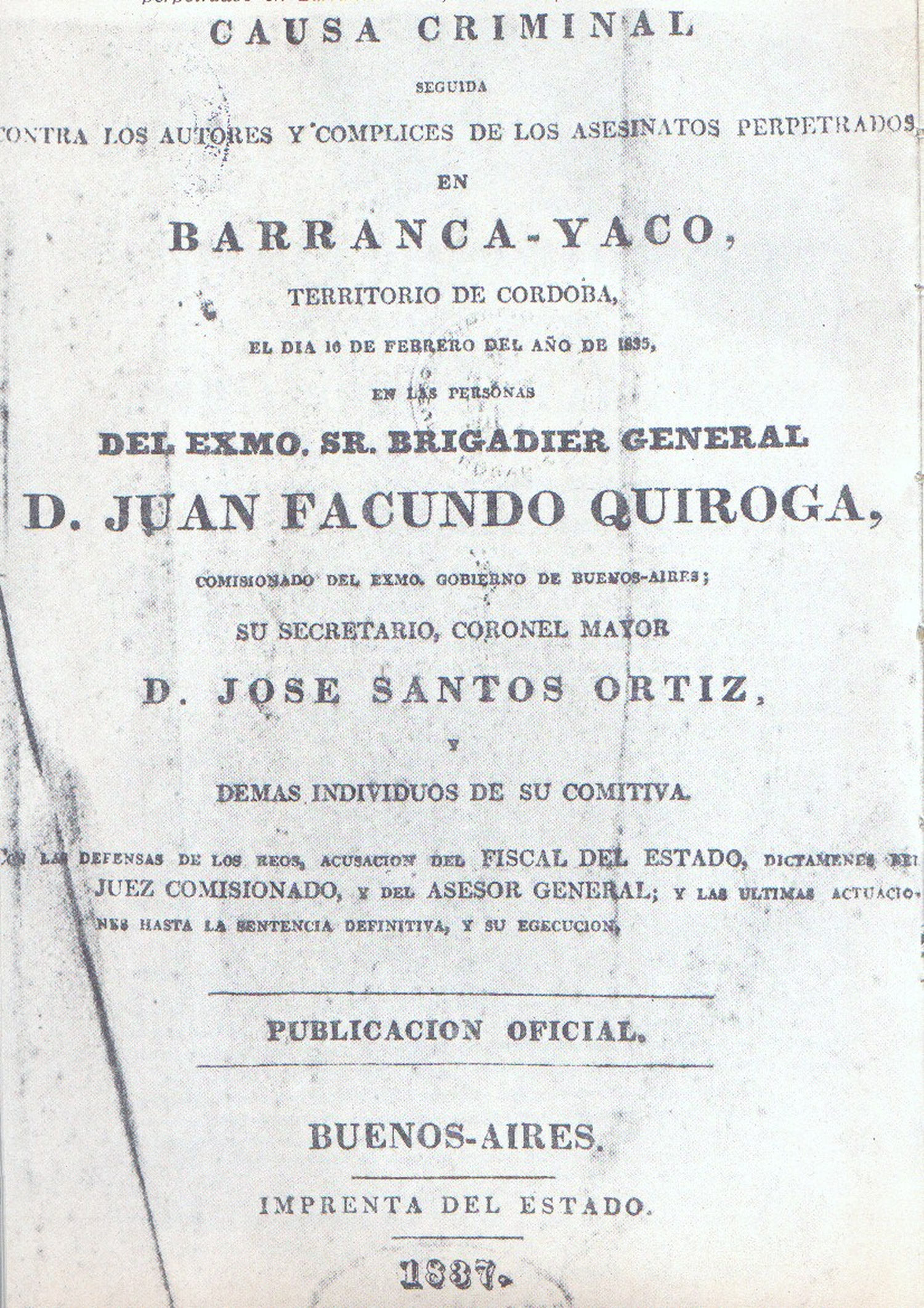 Defensa por los crímenes de Barranca Yaco