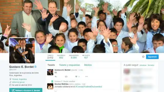 El insólito tuit de Bordet por un error de tipeo