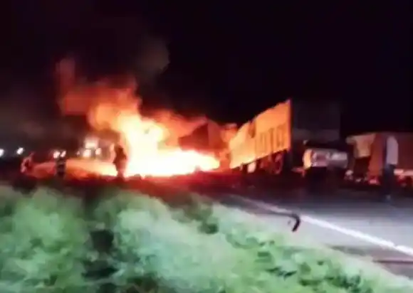 Accidente y tragedia en la ruta nacional 33: un choque fatal cerca de Pigüé dejó un camionero calcinado
