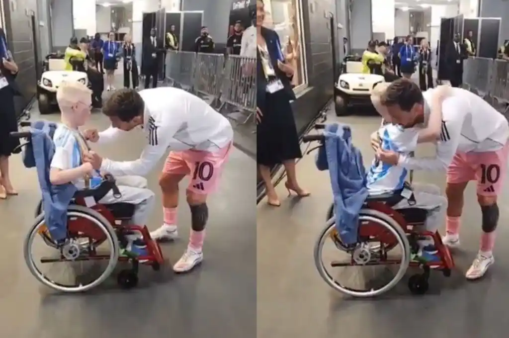 La emoción de un fanático de Lionel Messi