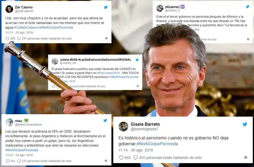 #NoAlGolpePeronista es tendencia y cruza opiniones sobre la situación política y económica del país