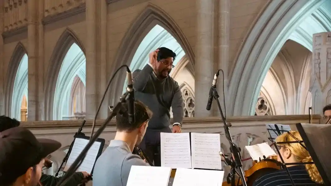 Franco durante el ensayo de la Misa de Corpus Christi