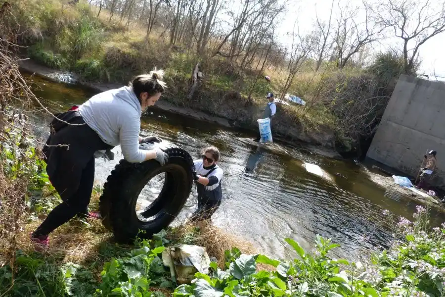 "Ríos Limpios": este fin de semana realizaron una profunda limpieza del Puente Perlo
