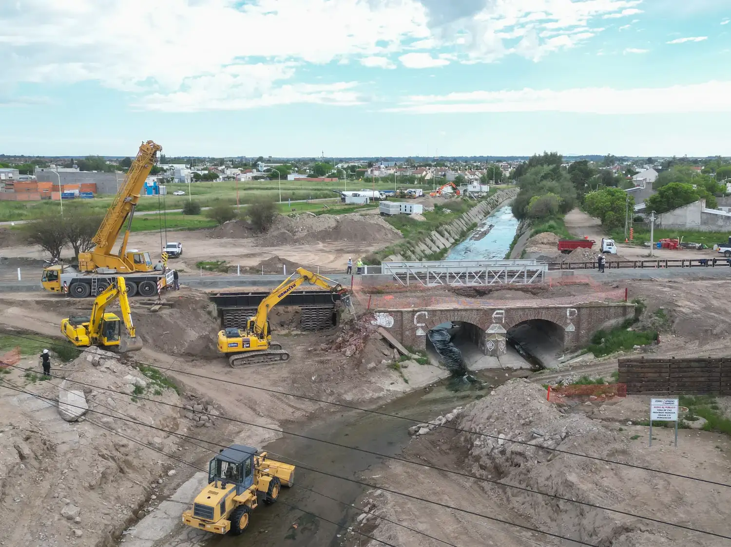 Avanza una obra clave en el Canal Maldonado tras el histórico temporal de Bahia Blanca