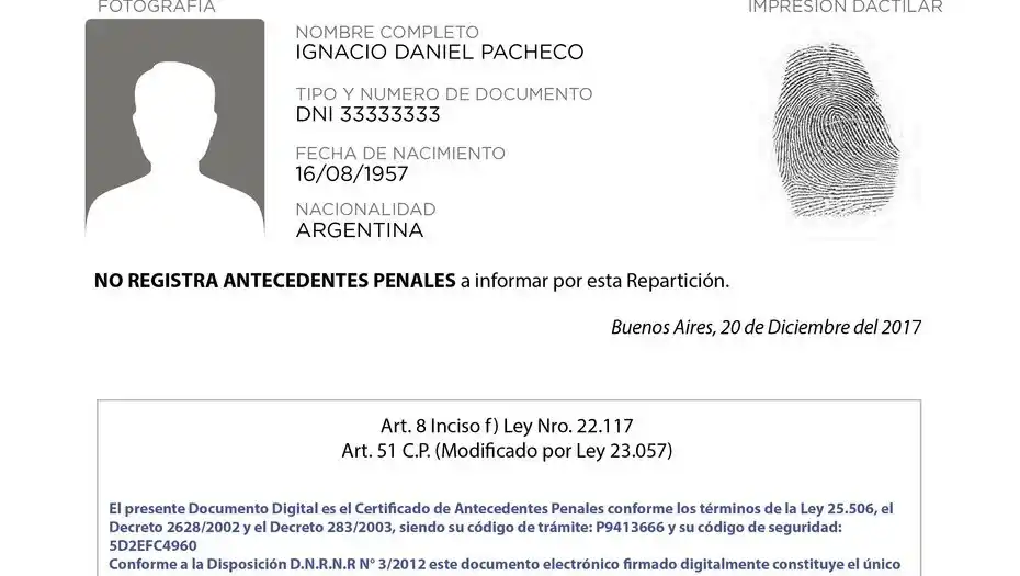 El Certificado de Antecedentes Penales se podrá hacer íntegramente online