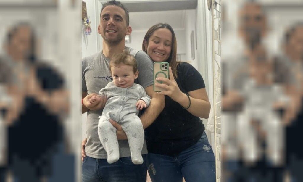 Nahuel Gallo y su familia.