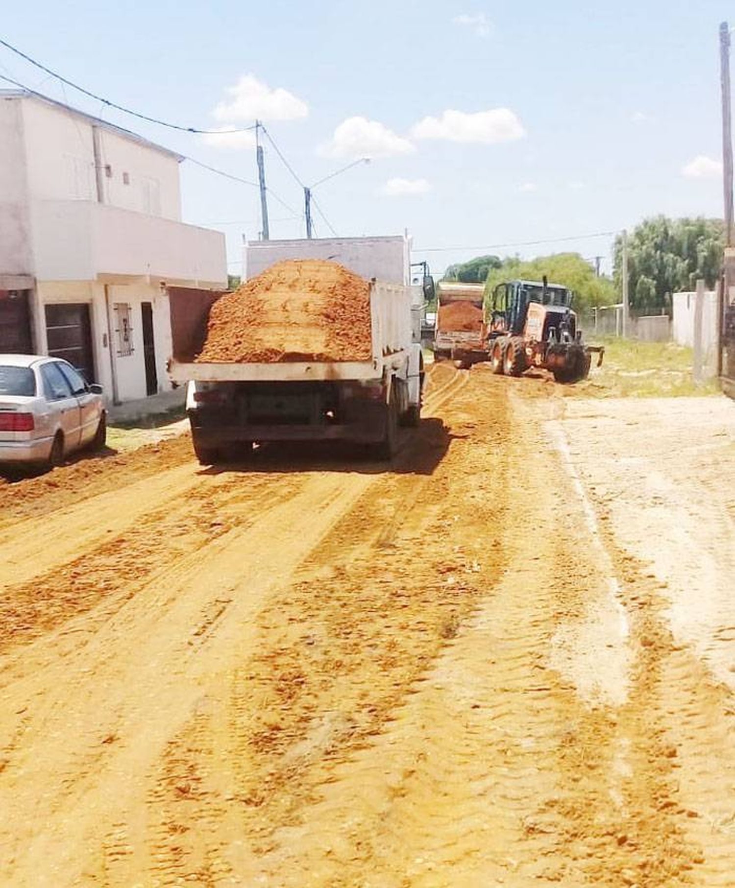 Operativos de mantenimiento de calles sin pavimentar