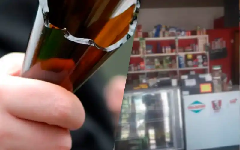 Intentó robar en una despensa empuñando una botella rota y lo atraparon