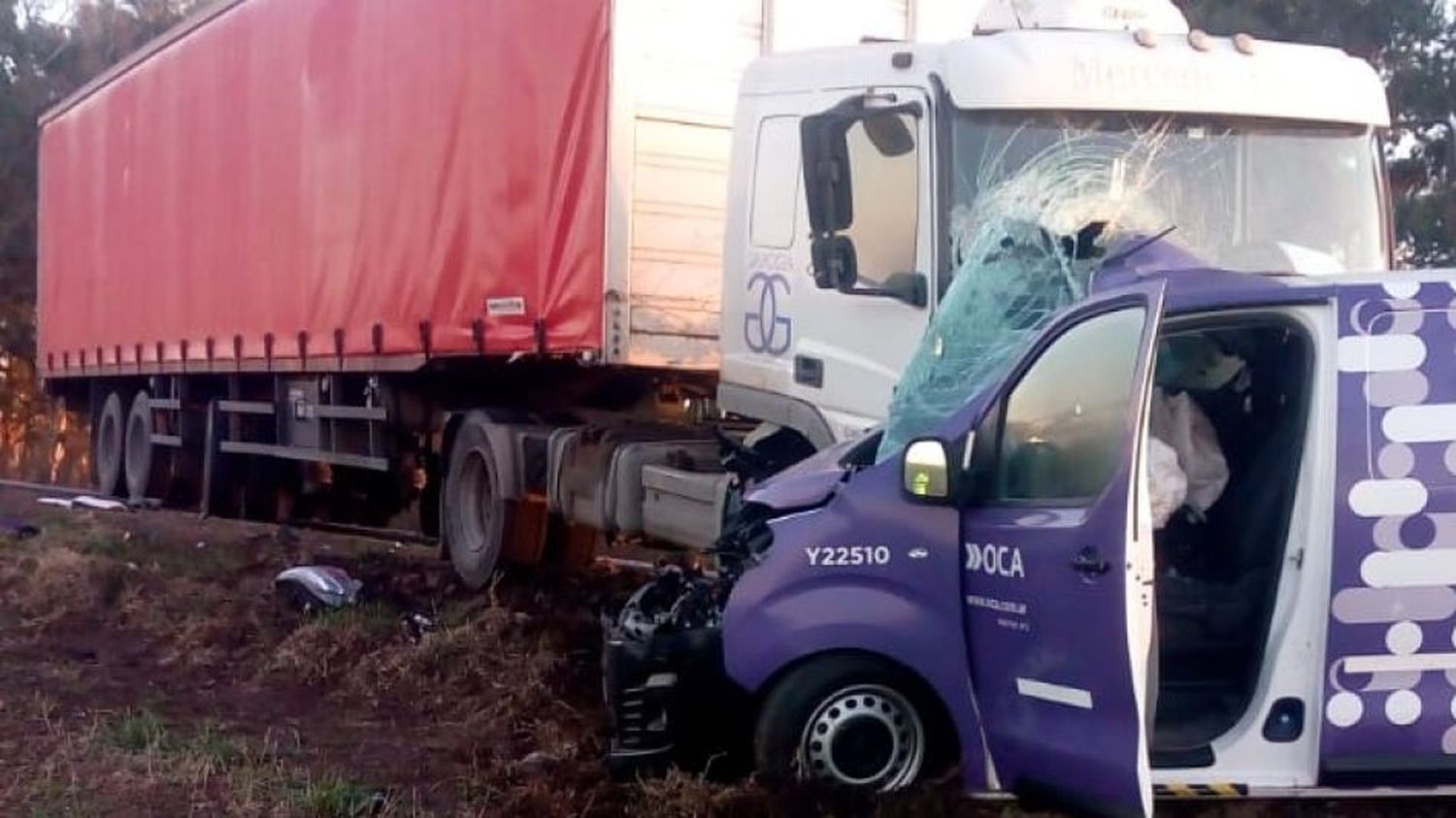 Un tandilense involucrado en un fuerte choque en el kilómetro 255 de la Ruta 226