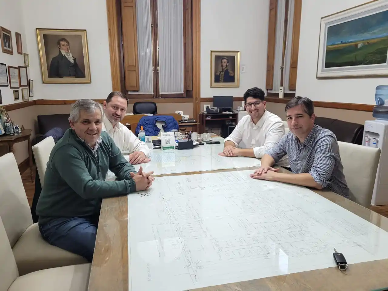 Guillermo Britos (Chivilcoy) junto a Salvador Serenal (Lincoln), Franco Flexas (General Viamonte) y Nahuel Mittelbach (Florentino Ameghino).