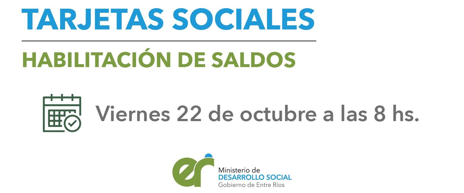 Este viernes se acreditarán las tarjetas sociales