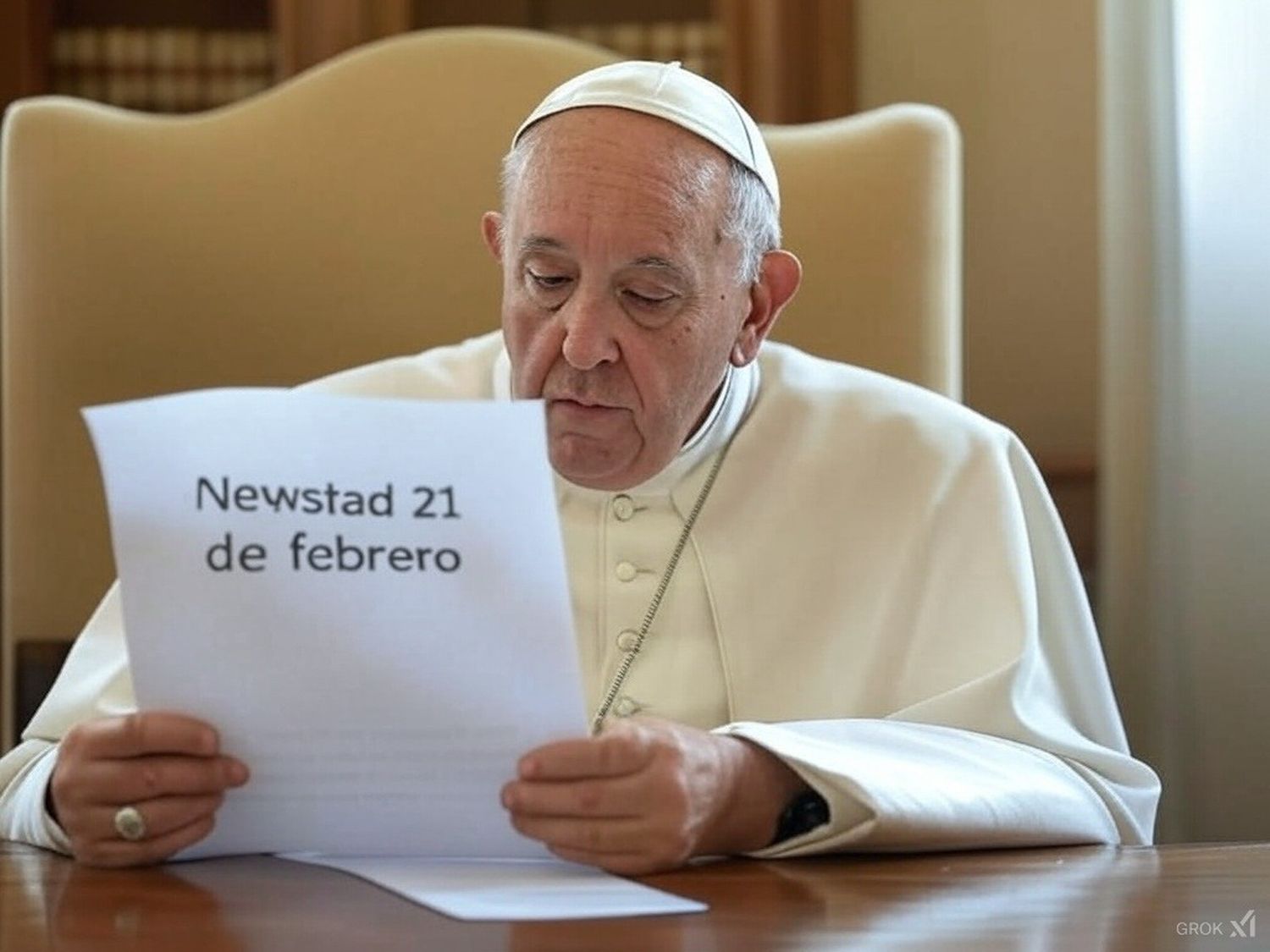 Santoral. Francisco, leyendo el Santoral del 21 de febrero.
