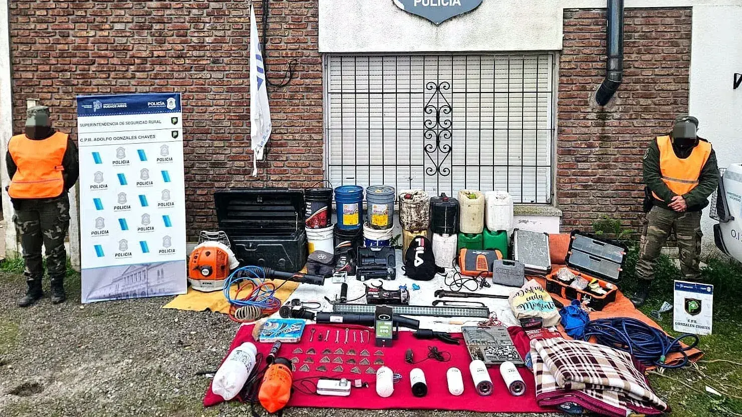 Recuperaron gran parte del botín sustraído en un establecimiento rural de Gonzales Chaves