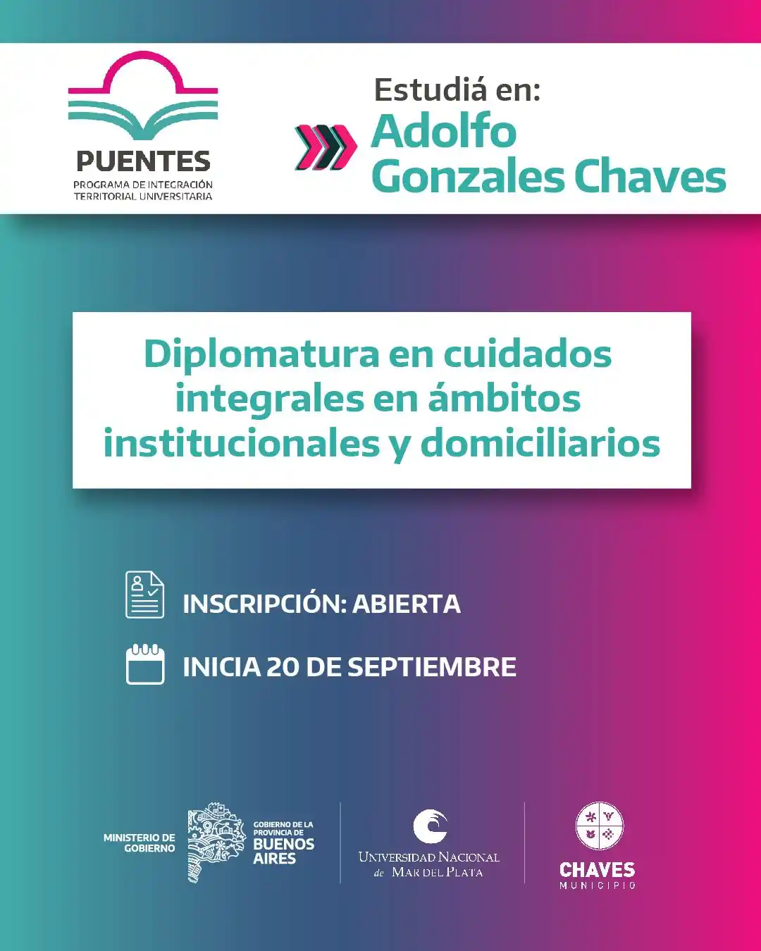 Chaves municipio y la universidad de Mar del Plata lanzan una nueva diplomatura en cuidados integrales