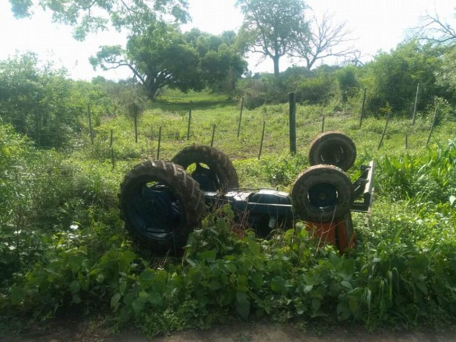 El conductor de una maquinaria agrícola pereció tras volcar en una profunda zanja