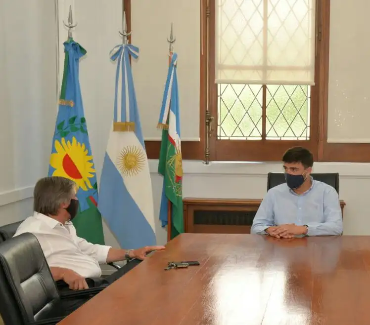 Ezequiel Galli recibió en Olavarría a Néstor Auza, candidato a rector de la Unicen