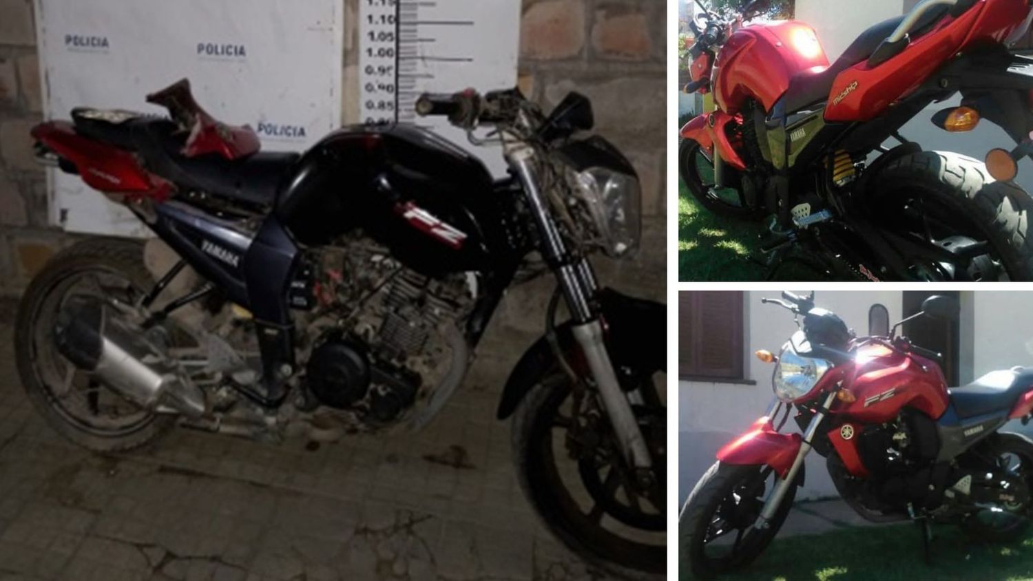 Recuperaron una moto que robaron tras arrancar el portón de una casa: la estaban pintando y desarmando
