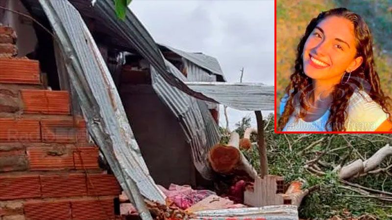 Por el fuerte viento, un árbol cayó en una vivienda y mató a una joven de 19 años