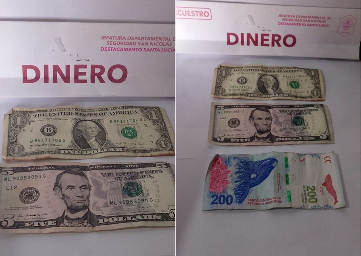 dinero secuestrado