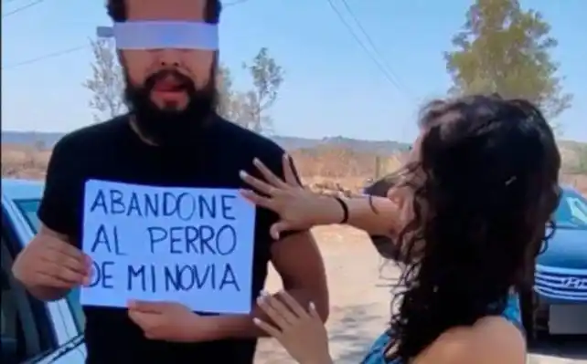 Dejó a su novio tirado en la ruta en al enterarse que abandonó a su perro porque no era de raza