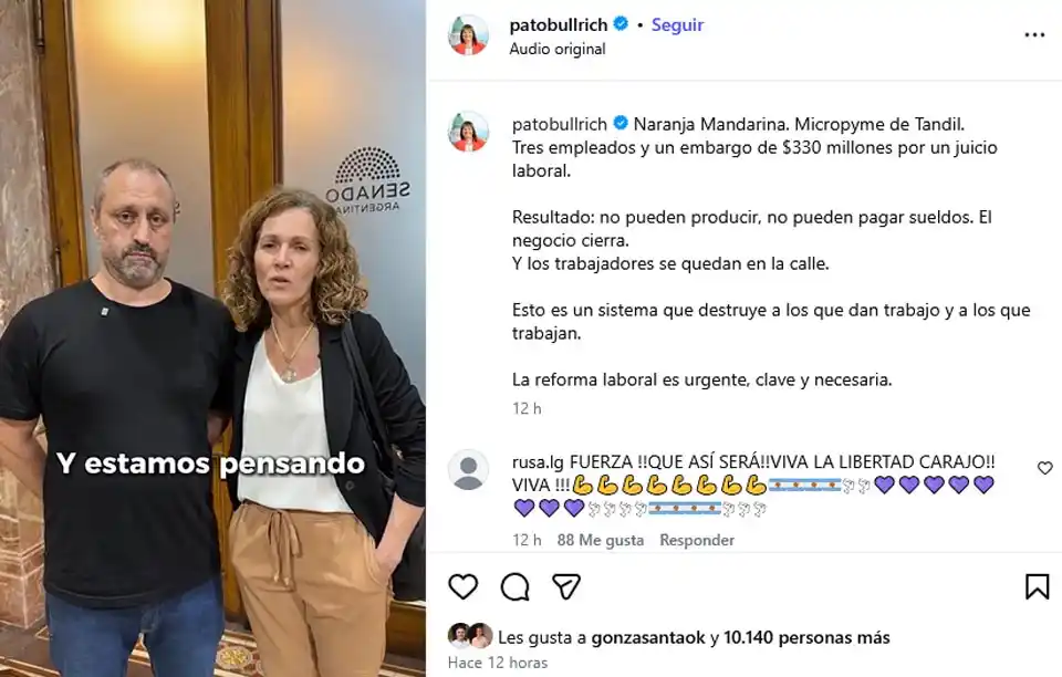 El posteo en las redes de la exministra de Seguridad