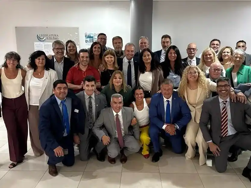 Los legisladores de Río Negro luego de aprobar el acuerdo con YPF.