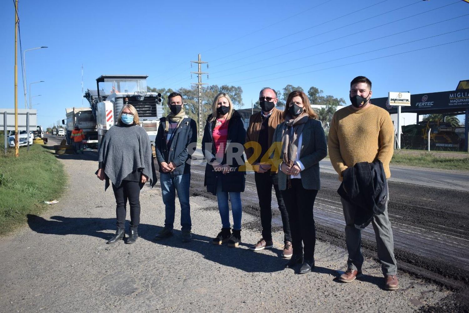 Sacnun en las obras de repavimentación de la ruta 33: “Aquí hay un Estado presente”