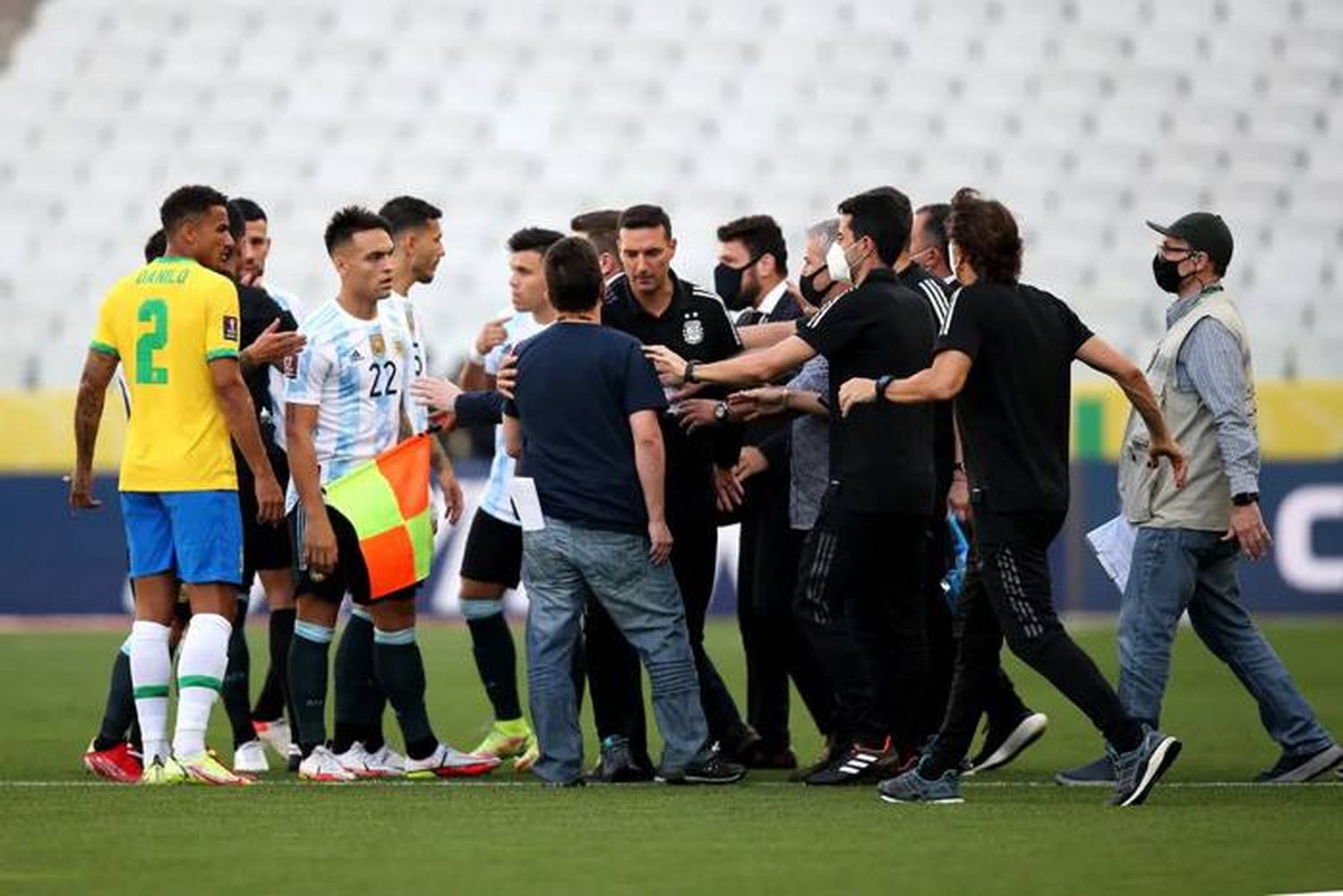 Se suspendió definitivamente el partido  pendiente entre la Selección Argentina y Brasil