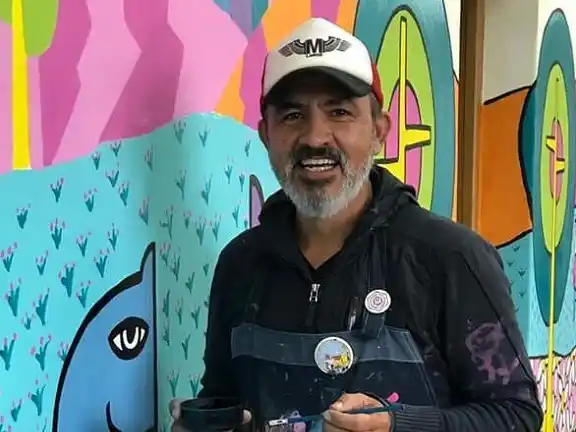 Mario Lange estará el domingo a la tarde em plaza San Martín para una intervención artística. Foto: Gentileza