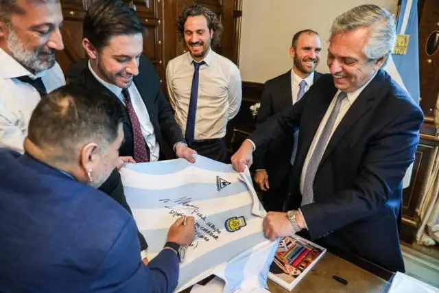 La intimidad de la reunión de Diego Maradona con el presidente Alberto Fernández