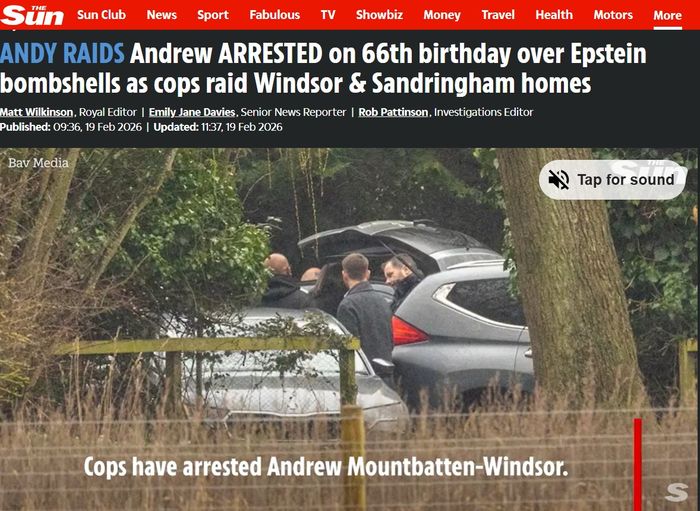 Detuvieron al ex Principe Andrés