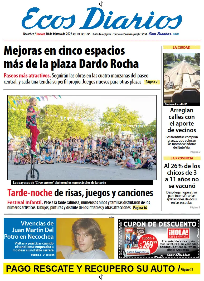 Tapa del 10 de febrero de 2022