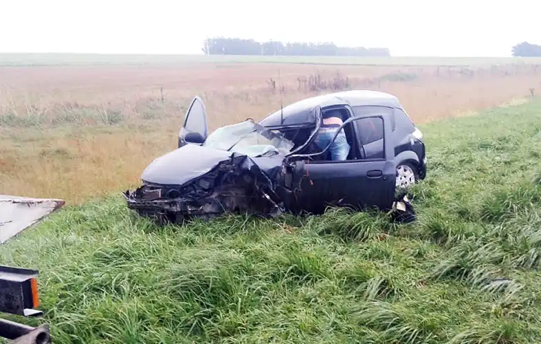 Accidente en la ruta 86: una familia se salvó de milagro