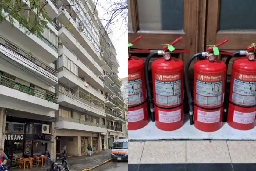 Entró a un edificio céntrico, robó matafuegos en seis pisos y fue detenido