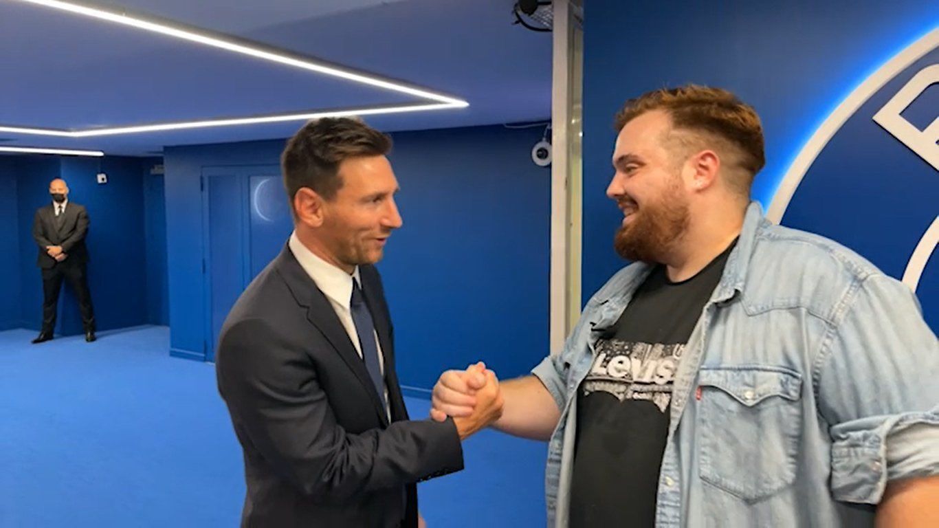 Ibai con Messi, día histórico