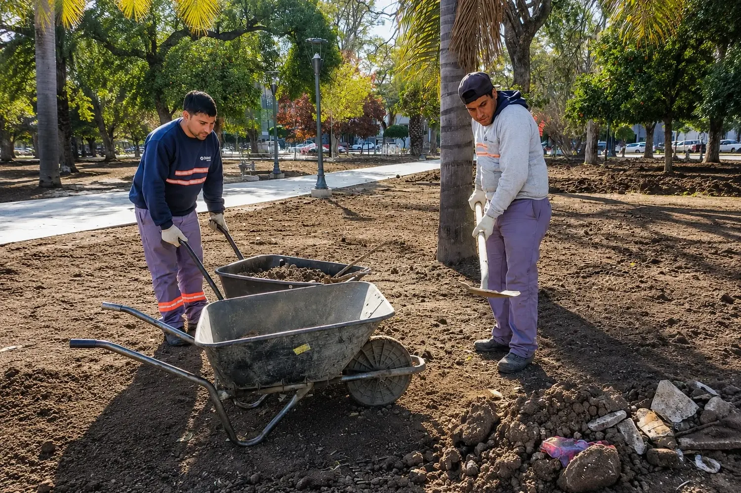 Avanza una nueva etapa de renovación en la Plaza 25 de Mayo