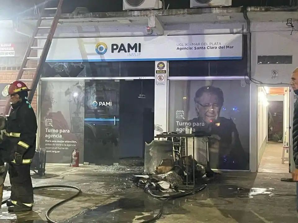Incendió en la oficina de PAMI