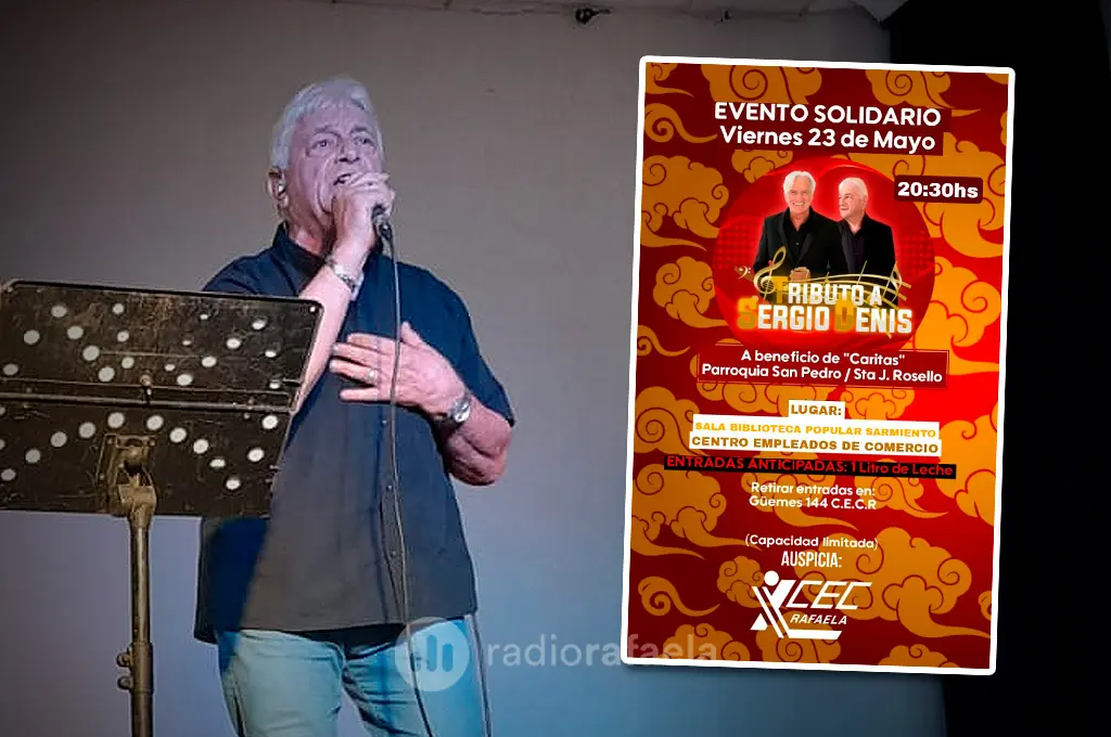 "Queremos que sea una noche inolvidable": gran tributo a Sergio Denis para ayudar a la parroquia San Pedro y Cáritas