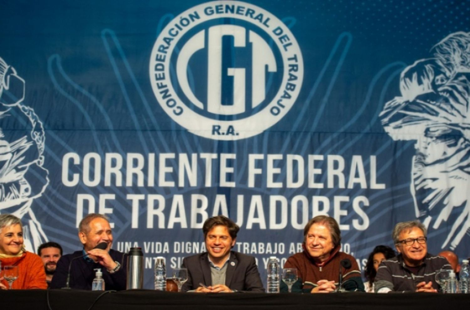 Kicillof participó del cierre del Congreso Nacional de la Corriente Federal de Trabajadores de la CGT