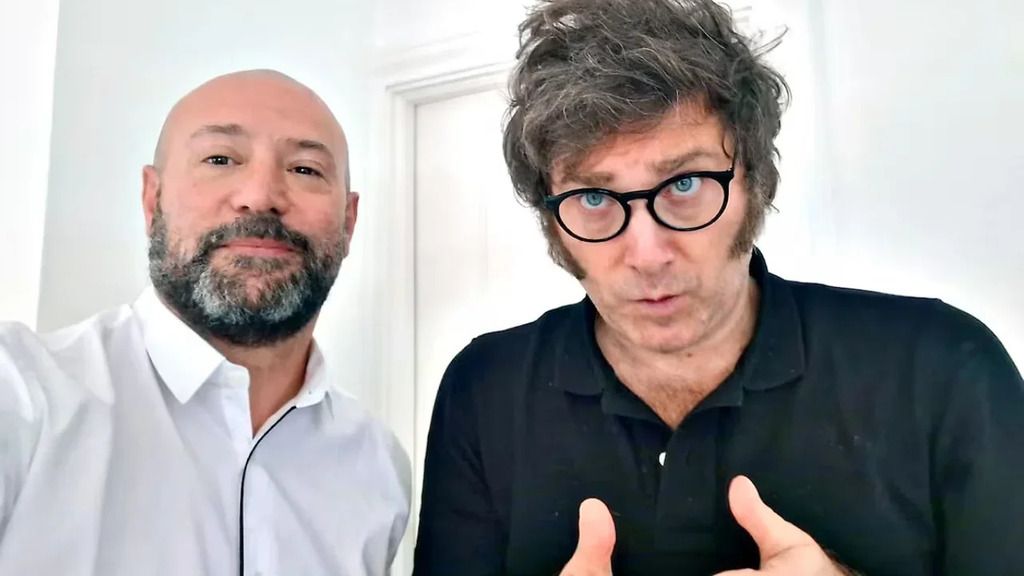 Spagnuolo funcionario, amigo de Milei  y denunciante, junto al Presidente