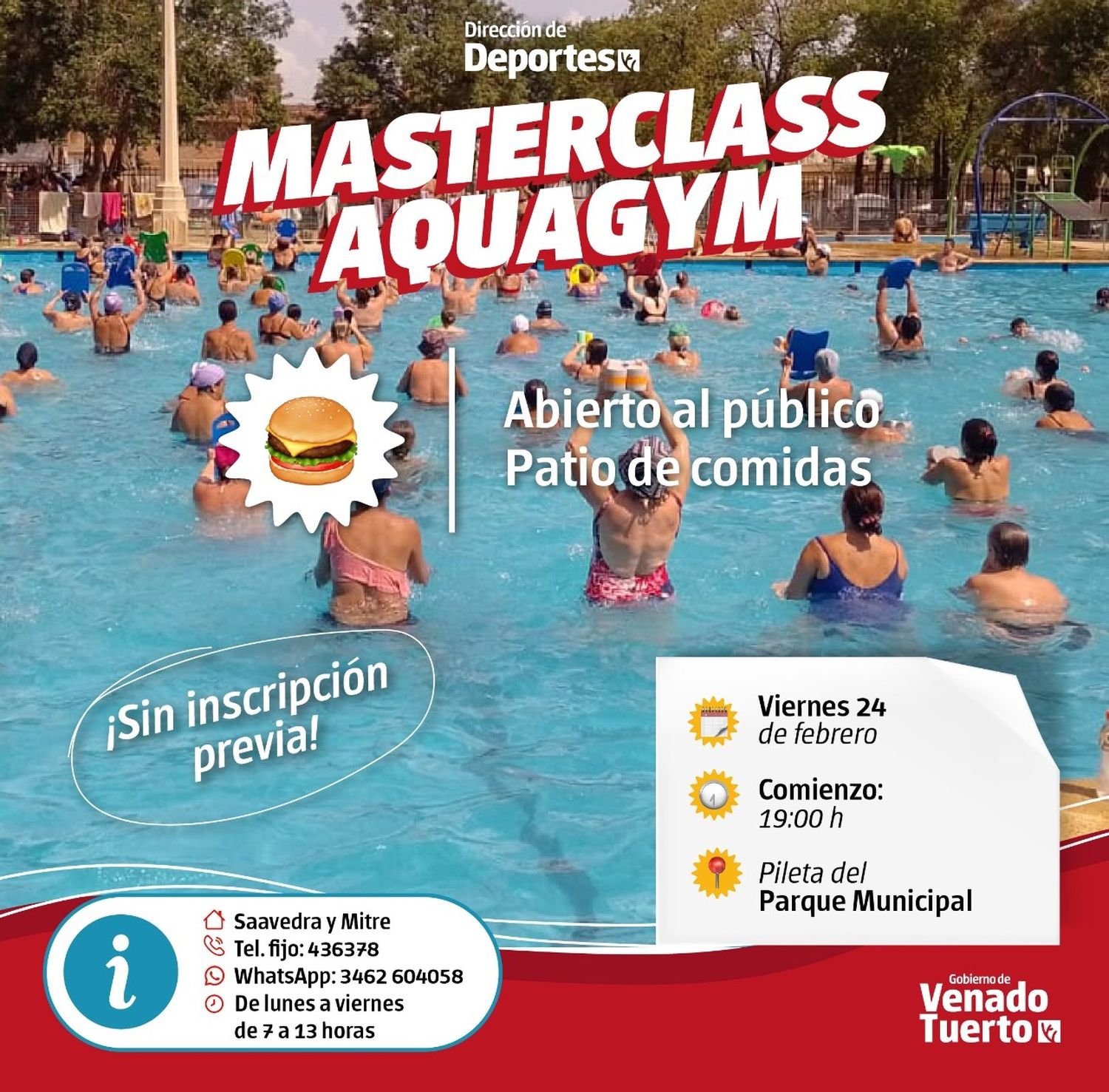 Se viene una Masterclass de Aquagym en el Parque Municipal