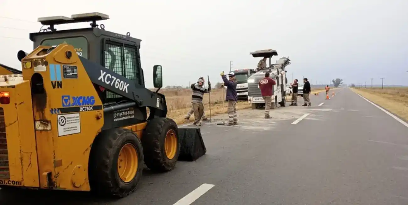 Trabajos sobre la Ruta 11 en la primera semana de agosto.