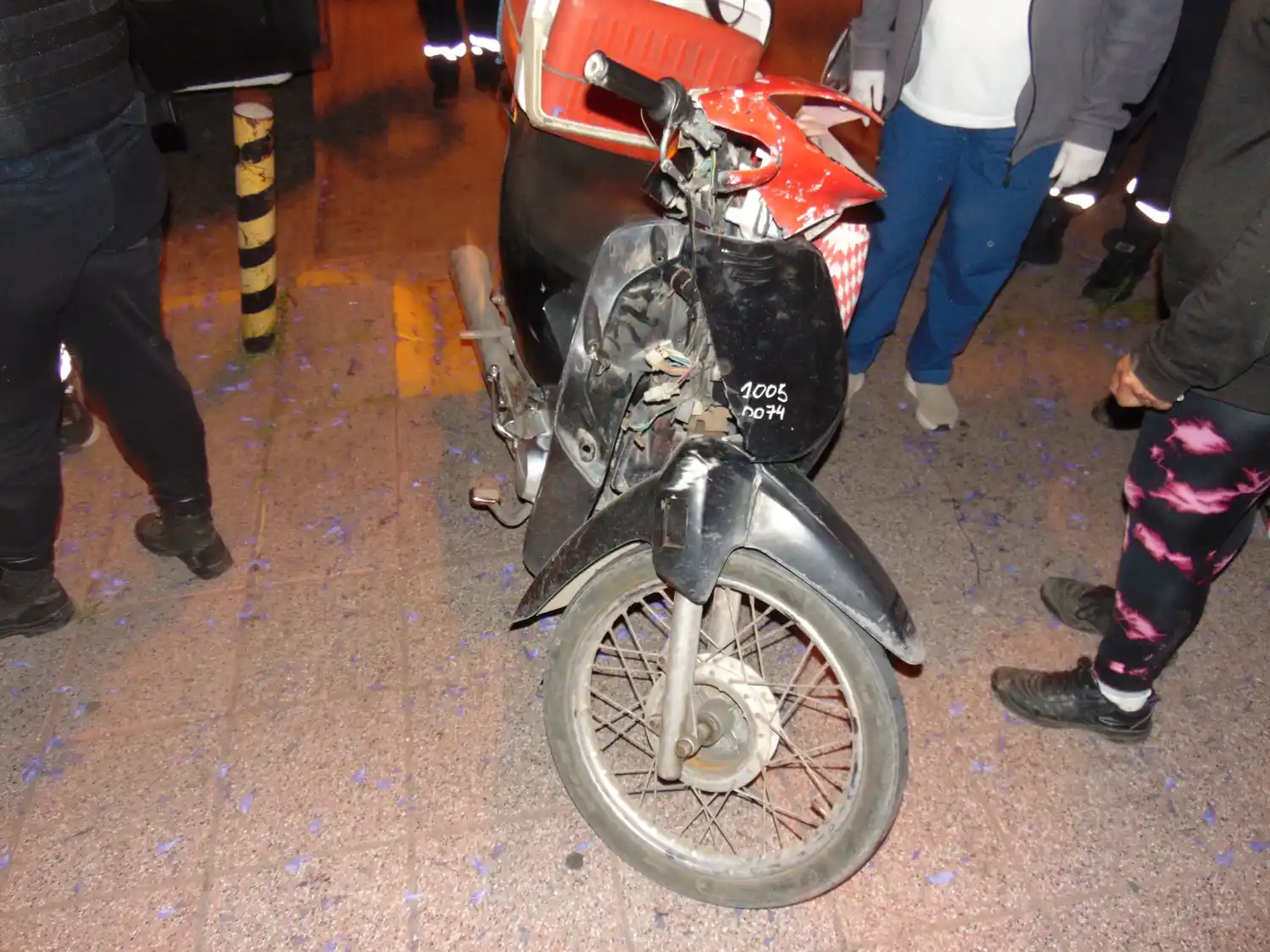 El birrodado en el que se movilizaba a mujer.