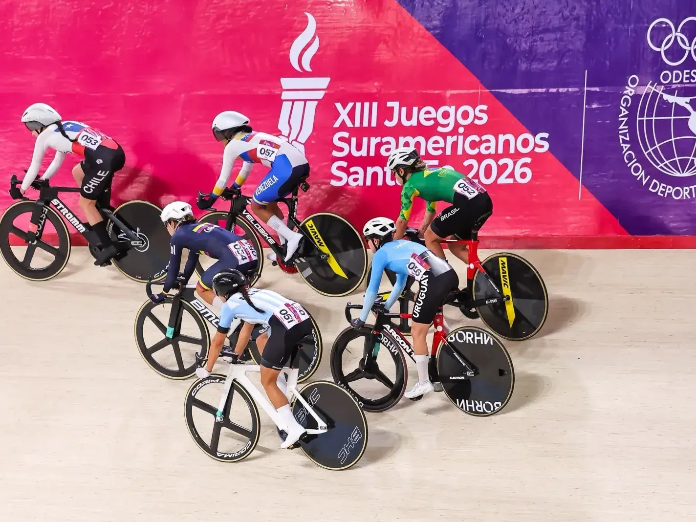 Finaliza con lucha por medallas en ciclsimo de pista en Rafaela.Foto: Prensa Juegos Suramericanos