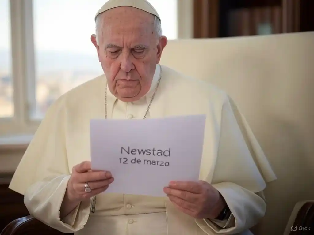 Santoral. Francisco, leyendo el Santoral del 12 de marzo.