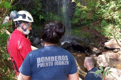 Misiones: hallaron muerto a un hombre en una cascada en Iguazú