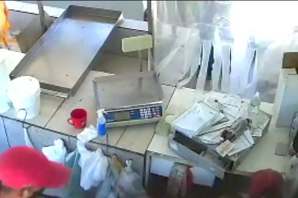 Un violento robo a una pescadería de Rosario quedó grabado